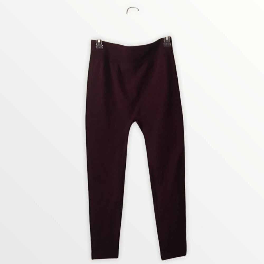 Shosho Women's Burgundy Fleece Leggings